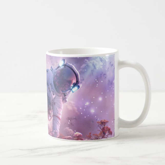 Classic Mug, 11 oz - Man on Space Coffee Mug (Right)