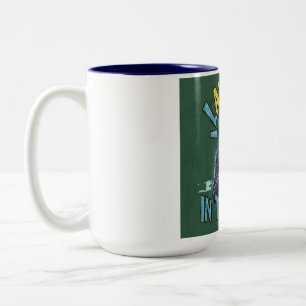 Classic Mug, 15 oz LAUGHS IN THE BANK Two-Tone Coffee Mug