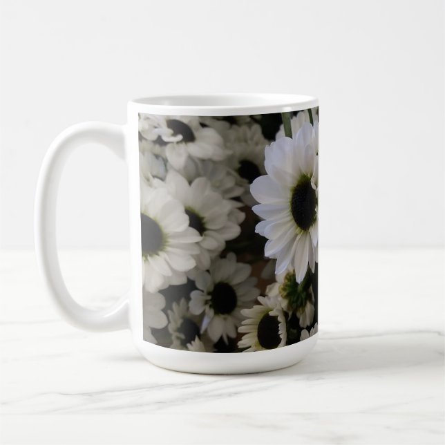 Classic Mug - Black & White Daisy (Left)