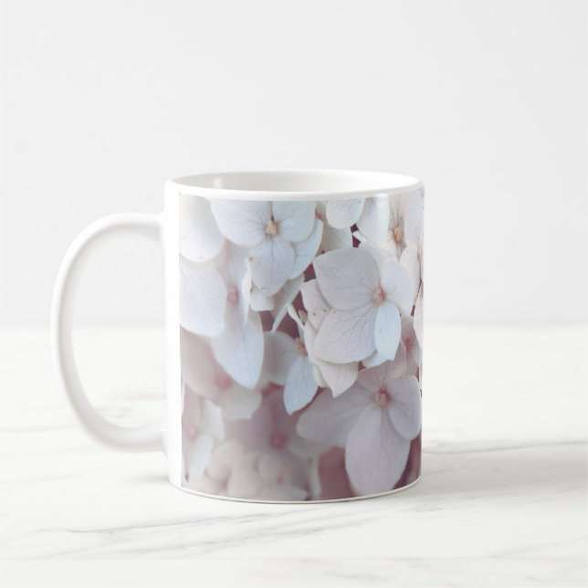Classic Mug Blush Pink Hydrangea Floral Botanical (Left)
