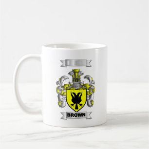 Classic Mug Brown Family Surname And Shield