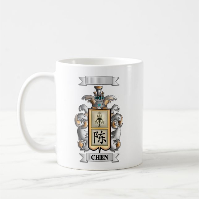 Classic Mug Chen Surname And Shield (Left)