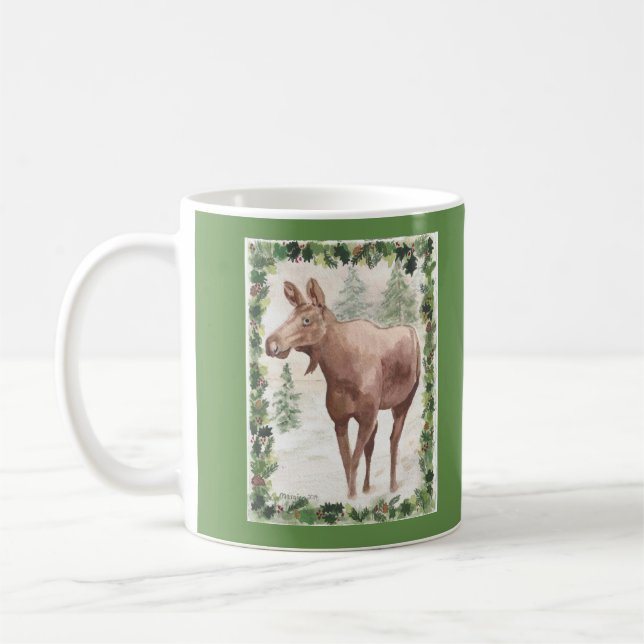 Classic Mug Christmas Moose (Left)