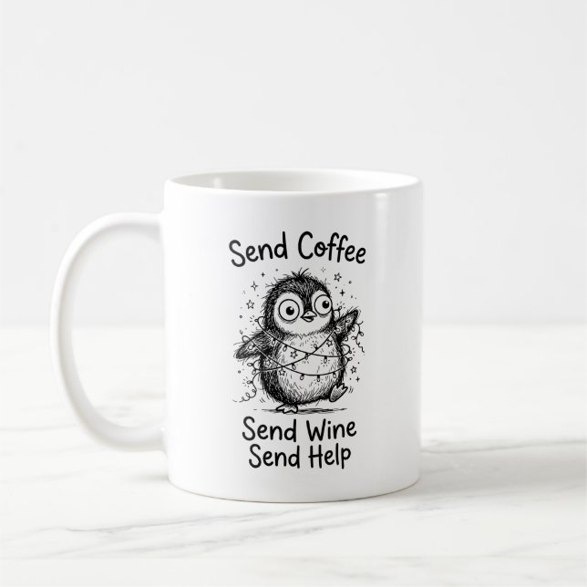 Classic Mug Grumpy Penguin Coffee Lover (Left)