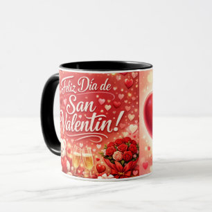 Classic Mug “Happy Valentine's Day” with Hearts