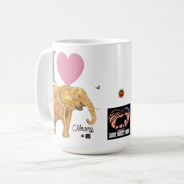 Classic mug. I Love Nosey. Coffee Mug (Front Left)