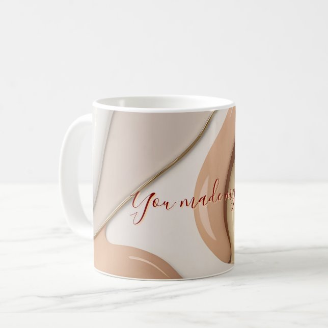 Classic mug in stylish abstract graphic (Front Left)