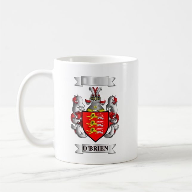 Classic Mug O'Brien Surname And Shield (Left)