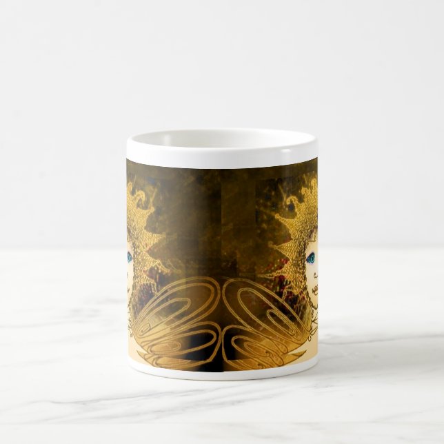 Classic Mug with Golden Art Déco Style Fairy (Center)