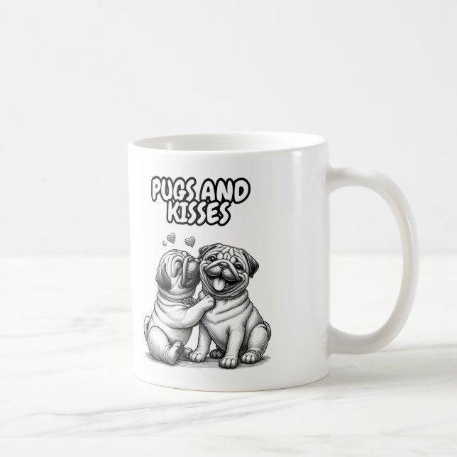 Classic Mug with Pugs and kisses (Right)