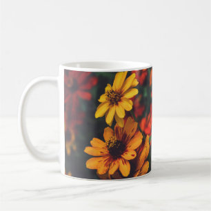 Classic Mug Yellow Orange Daisy Floral Botanical