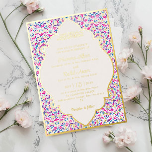 Classic Mughal Arch Mihrab Islamic Wedding