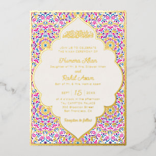 Classic Mughal Arch Mihrab Islamic Wedding