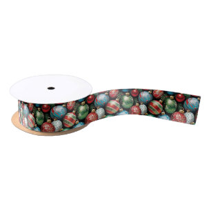 Classic Multi Colored Chrismas Ornaments Satin Ribbon