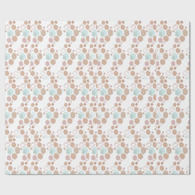 Classic multicolor shapes design  wrapping paper (Seam)
