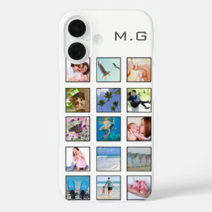 Classic Multiple Square Custom Photo Collage iPhone 16 Case