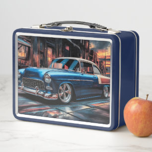 Classic Muscle Car 1956 Metal Lunch Box