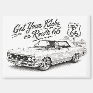 Classic Muscle Car Magnet