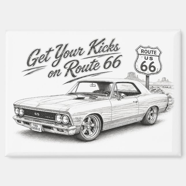 Classic Muscle Car Magnet (Front)