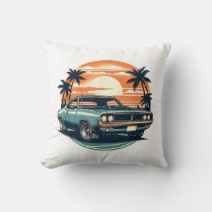 Classic Muscle Car Retro Vintage Style Cushion