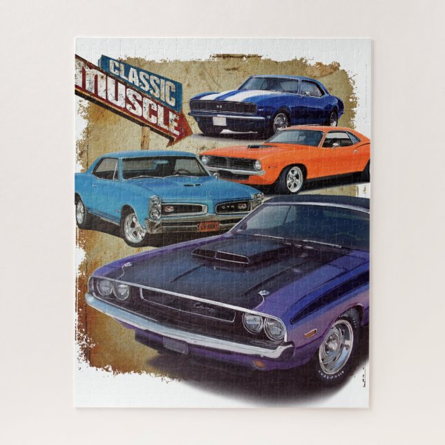 Classic Muscle Cars Jigsaw Puzzle (Vertical)