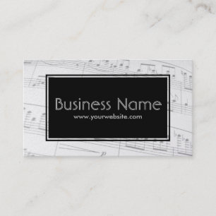 Classic Music Notes Musical Business Card
