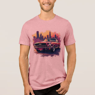 Classic Mustang Muscle Car T-Shirt Tri-Blend Shirt