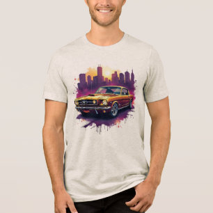 Classic Mustang Muscle Car T-Shirt  Tri-Blend Shirt