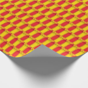 Classic Mustard and Ketchup Condiment Bottles Wrapping Paper