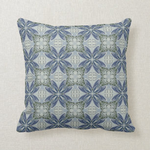 Classic muted blues and greens cushion