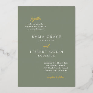Classic Muted Green Elegant Wedding