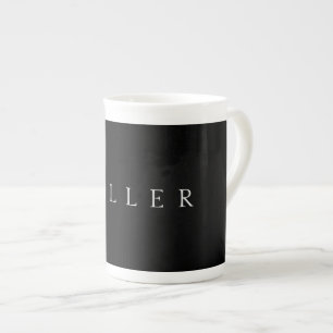 Classic Name (or word)   Black & White Bone China Mug