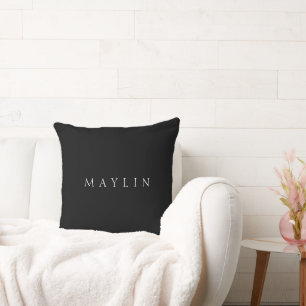 Classic Name or Word   Black & White Cushion