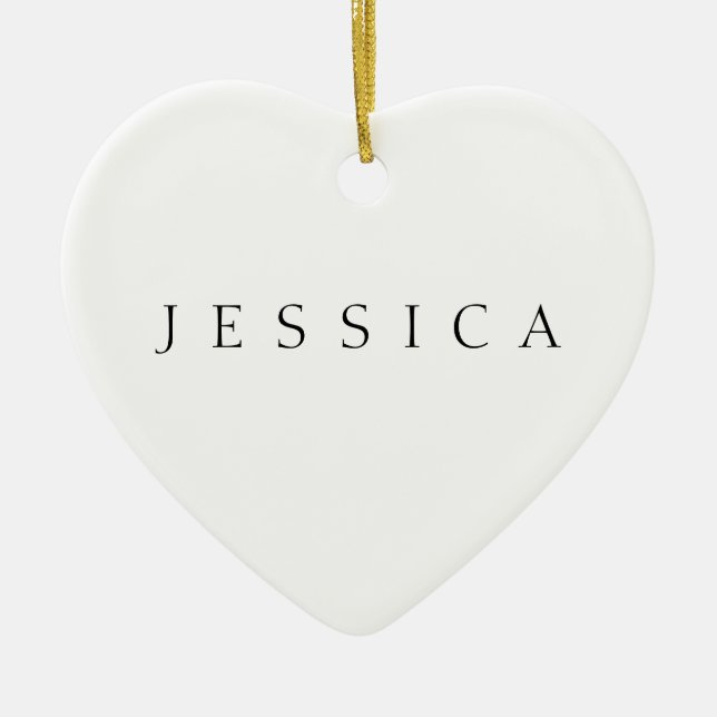 Classic Name (or word) Ceramic Ornament (Front)