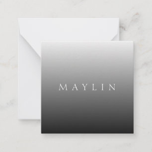 Classic Name or Word   Gradient Grey Card