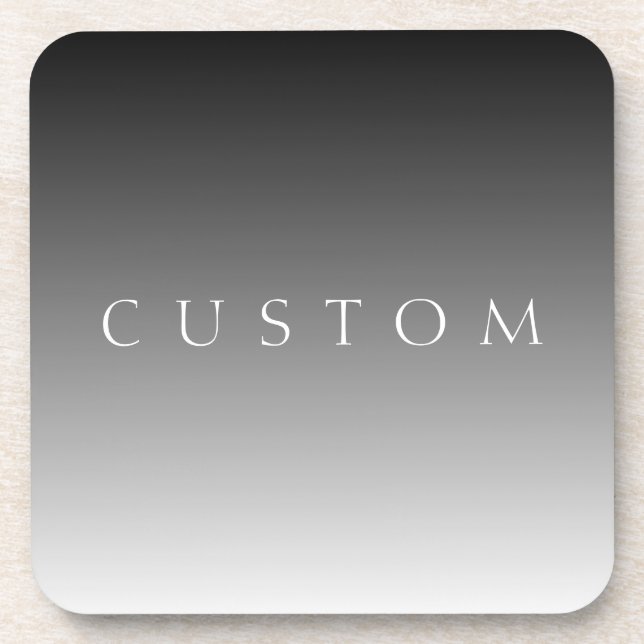 Classic Name or Word | Gradient Grey Coaster (Front)
