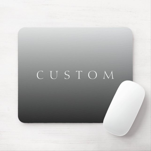 Classic Name or Word | Gradient Grey Mouse Pad (With Mouse)