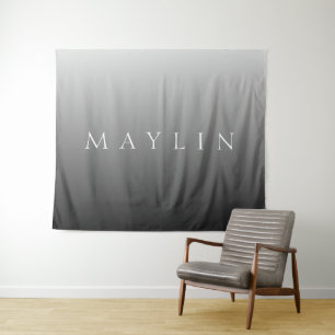 Classic Name or Word   Gradient Grey Tapestry