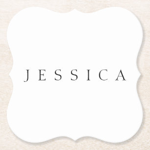 Classic Name (or word) Paper Coaster