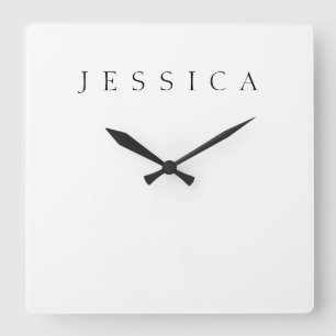 Classic Name (or word) Square Wall Clock