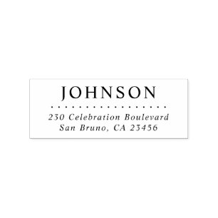 Classic Name & Return Address Custom Rubber Stamp