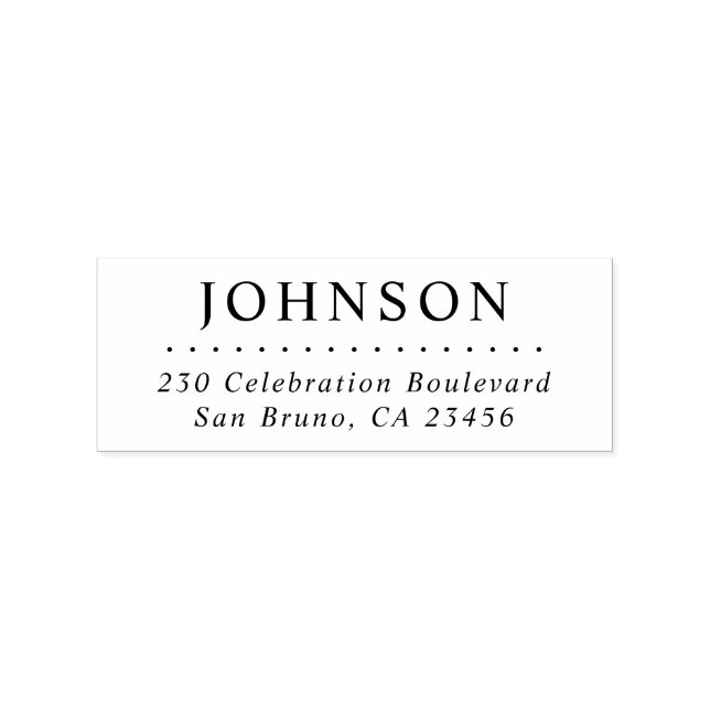 Classic Name & Return Address Custom Rubber Stamp (Imprint)