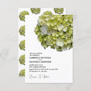 Classic Nature Green Hydrangea Wedding Invitation