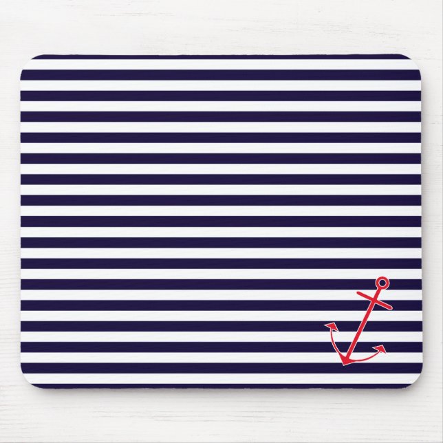Classic Nautical Anchor Mouse Pad (Front)