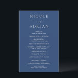 Classic Navy Blue Elegant Wedding Program<br><div class="desc">Elegant wedding program featuring traditional serif fonts in a simple layout.</div>