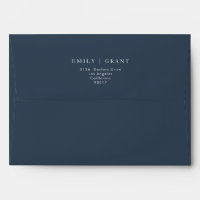 Classic Navy Blue Elegant White Wedding