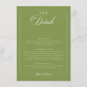 Classic Navy Blue Ivory Calligraphy Bridal Shower Enclosure Card