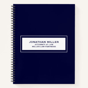 Classic Navy Blue Notebook Customisable Window