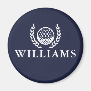 Classic Navy Blue Personalised Name Monogram Magnet