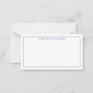 Classic Navy Blue Professional Formal Thin Border Card